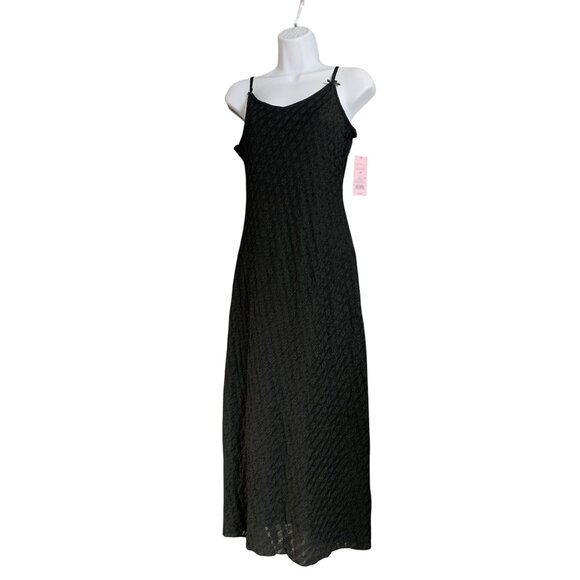 Wild Fable Womens Black Sleeveless Lace Midi Slip Dress Size XS - Picture 3 of 13